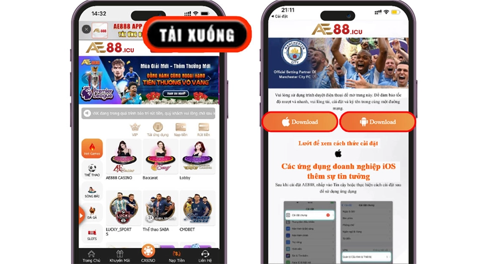 một số Những lưu ý khi tải ứng dụng AE888